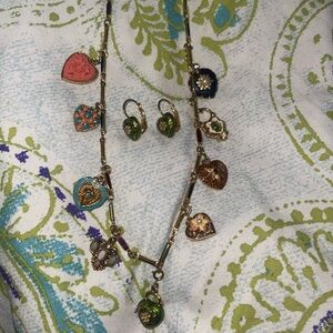 Joan Rivers Multicolor Heart Charm Necklace Set